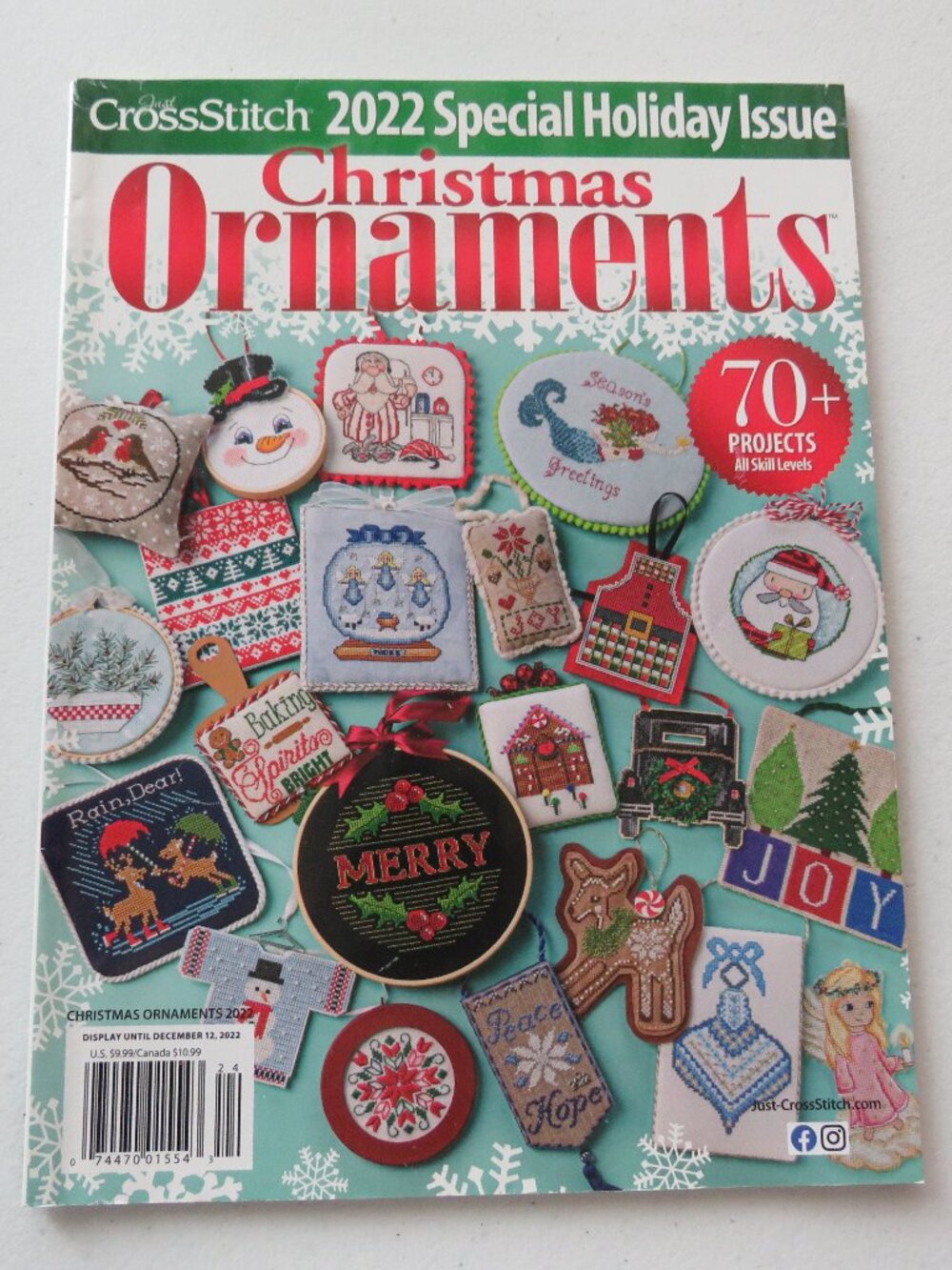 Christmas Ornaments Cross Stitch 2022 Special Holiday Issue December 2022